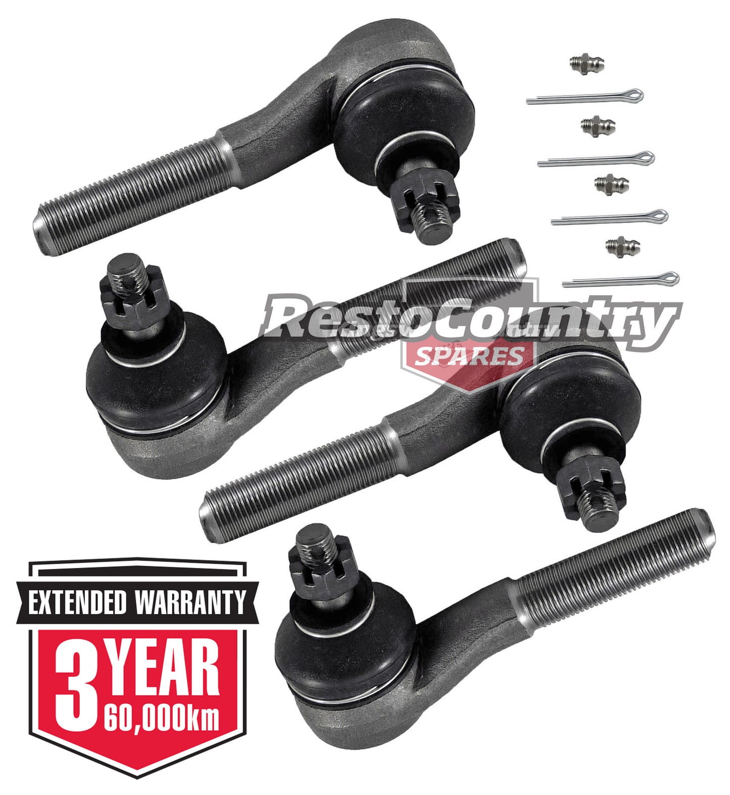 Ford Tie Rod End Kit INNER + OUTER x4 XM XP 2/64-9/66 Falcon steering - kTE184L-Rx4