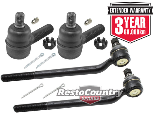 Holden Tie Rod End Set x4 OUTER + INNER HD HR Left + Right  ball  joint - kTE189-c