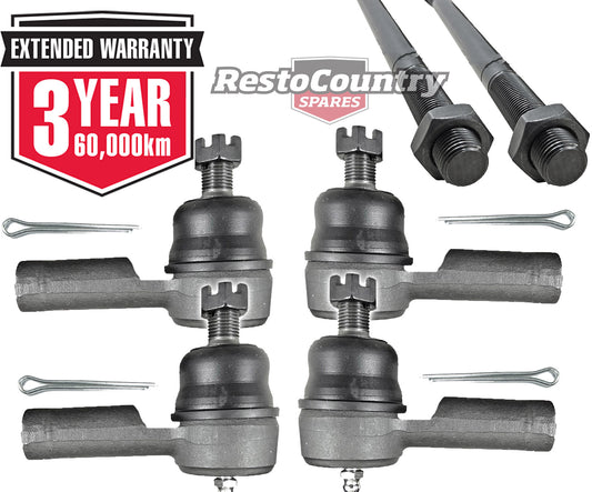 Holden Tie Rods + Rod Ends Set x6 NEW HQ HJ HX HZ WB steering joint adjust - kTE195x6