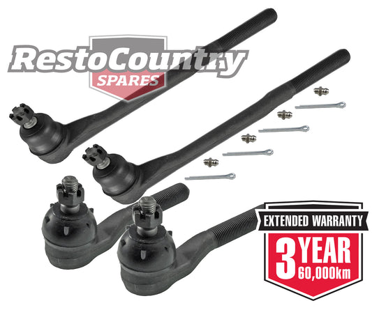 Ford Tie Rod End Kit INNER + OUTER x4. 7/16 Stud XR XT XW Falcon ZA ZB Fairlane - kTE391-415-a