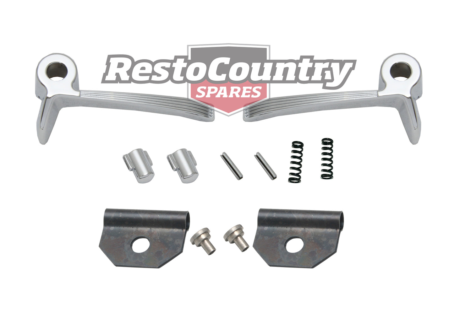 Holden Vent Window Handle Pair + Pivot + RIvet Kit FE FC FB EK quarter 1/4 glass - kVH1001-a