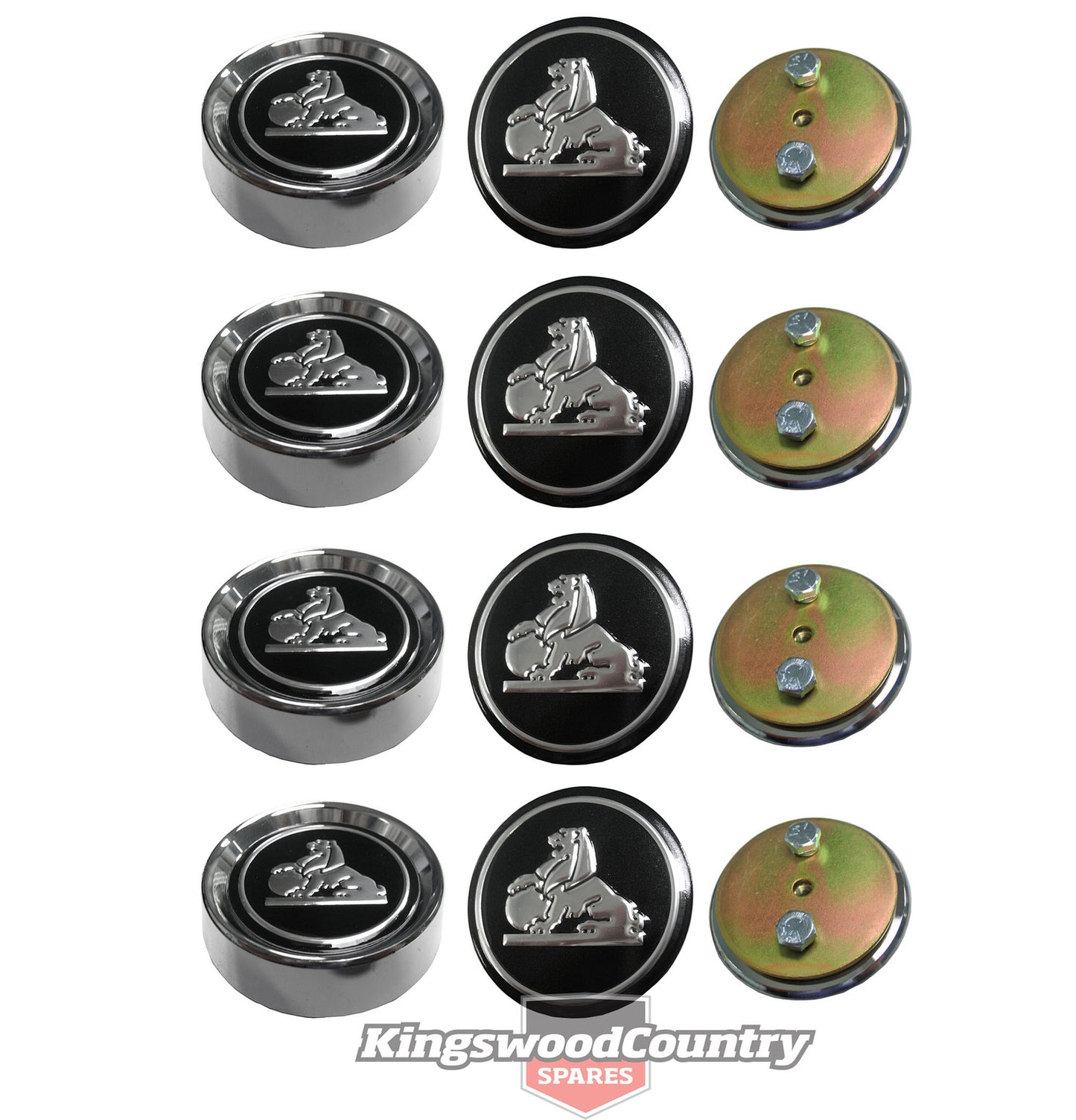 Holden GTS Monaro Road Wheel Centre Cap. Bolt-On inc Decal. HQ GTS (no tail) x4 - kWC1006x4
