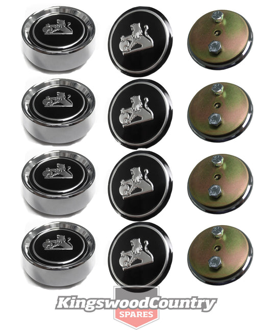 Holden GTS Road Wheel Centre Cap. Bolt-On inc Decal.  HJ HX HZ LH LX (with tail) x4 - kWC1007x4