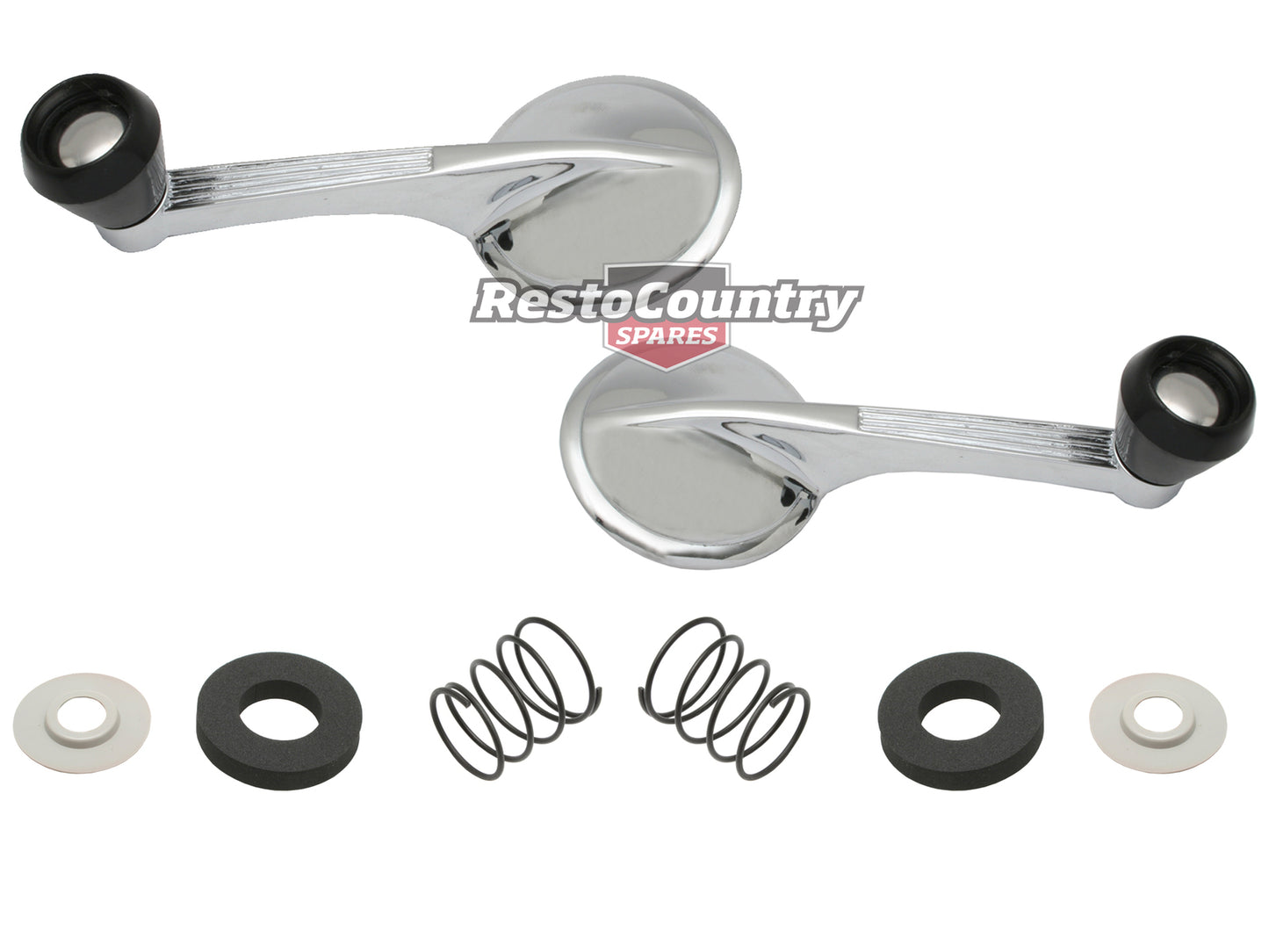 Holden Window Winder Handle +Spring + Backing plate FE FC FB EK EJ EH HD HR x2 - kWH1001x2