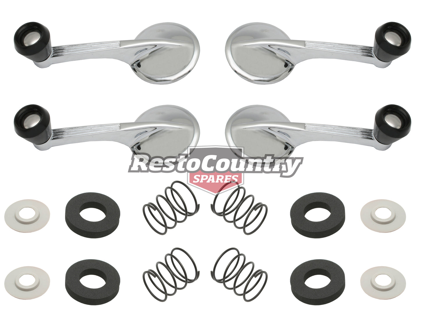 Holden Window Winder Handle +Spring + Backing plate FE FC FB EK EJ EH HD HR X4 - kWH1001x4