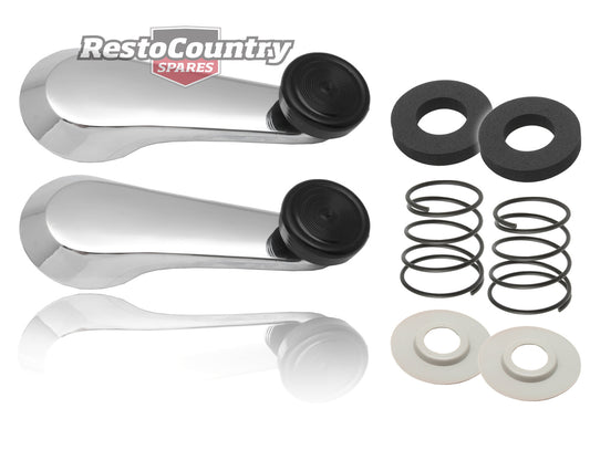 Holden Window Winder Handle +Plate+Spring x2 HK HT HG HQ HJ HX HZ WB LC LH LX UC - kWH1002x2