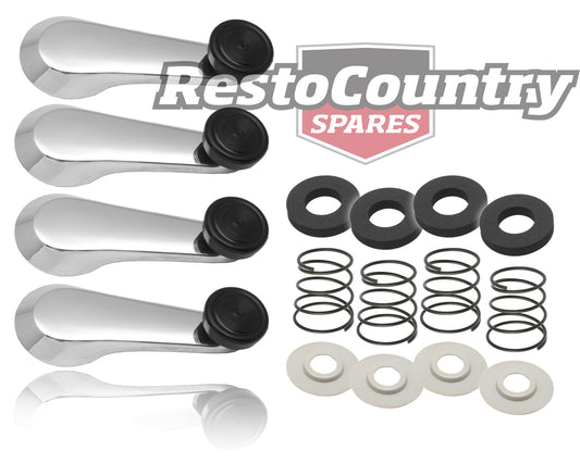 Holden 4x Window Winder HANDLE +PLATE +SPRING HK HT HG HQ HJ HX HZ WB LC LH LX UC - kWH1002x4