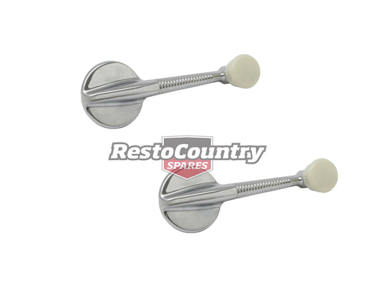 Holden Door Window Winder Handle PAIR - Standard (White Knob) 48-215 FJ FX crank - kWH1009-a