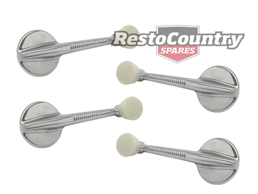 Holden Door Window Winder Handle Set x4- Standard (White Knob 48-215 FJ FX crank - kWH1009-b