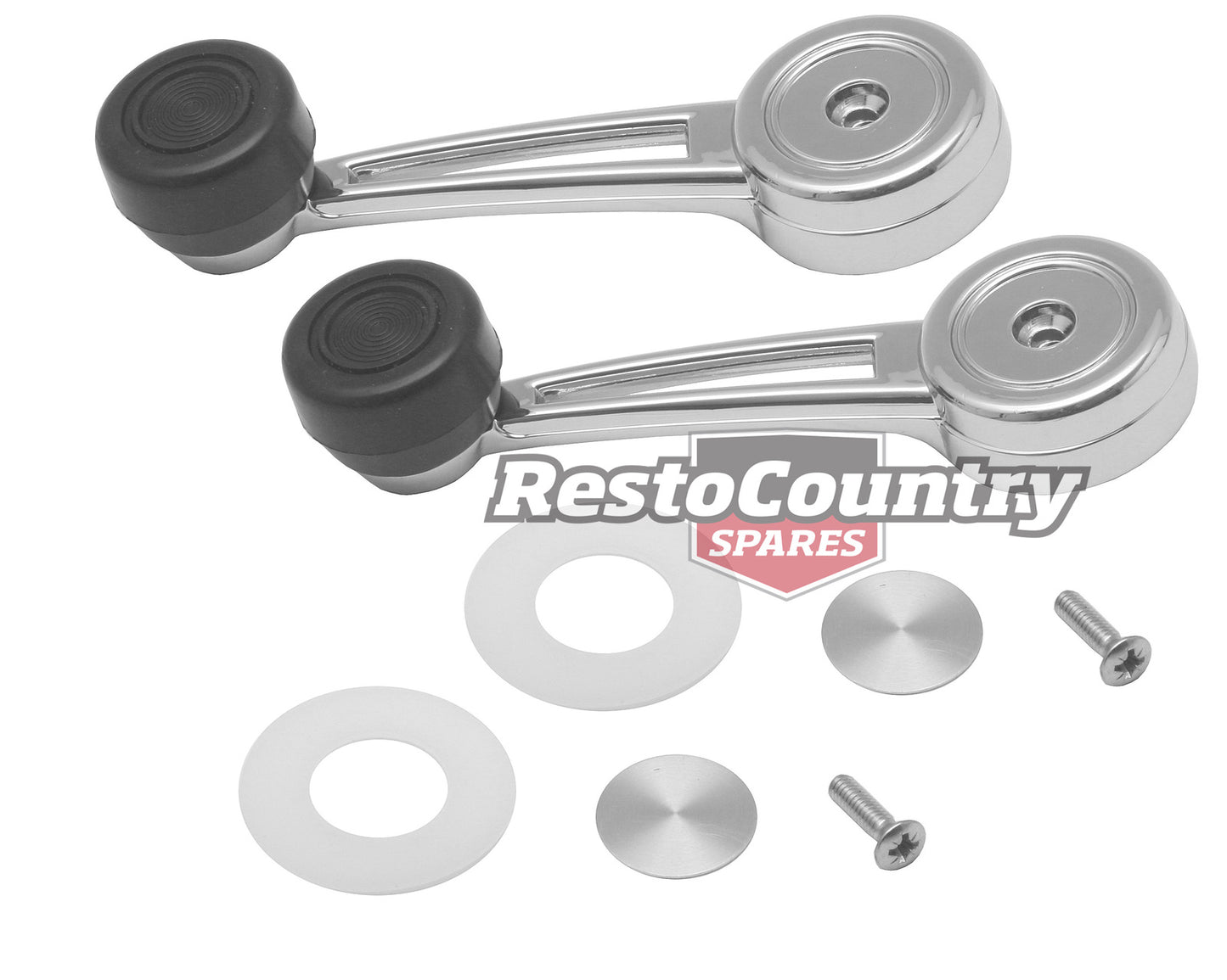 Ford Window Winder Handle + Screw + Cap PAIR XT XW XY XA XB XC ZB ZC ZD ZF ZG ZH - kWH2000x2