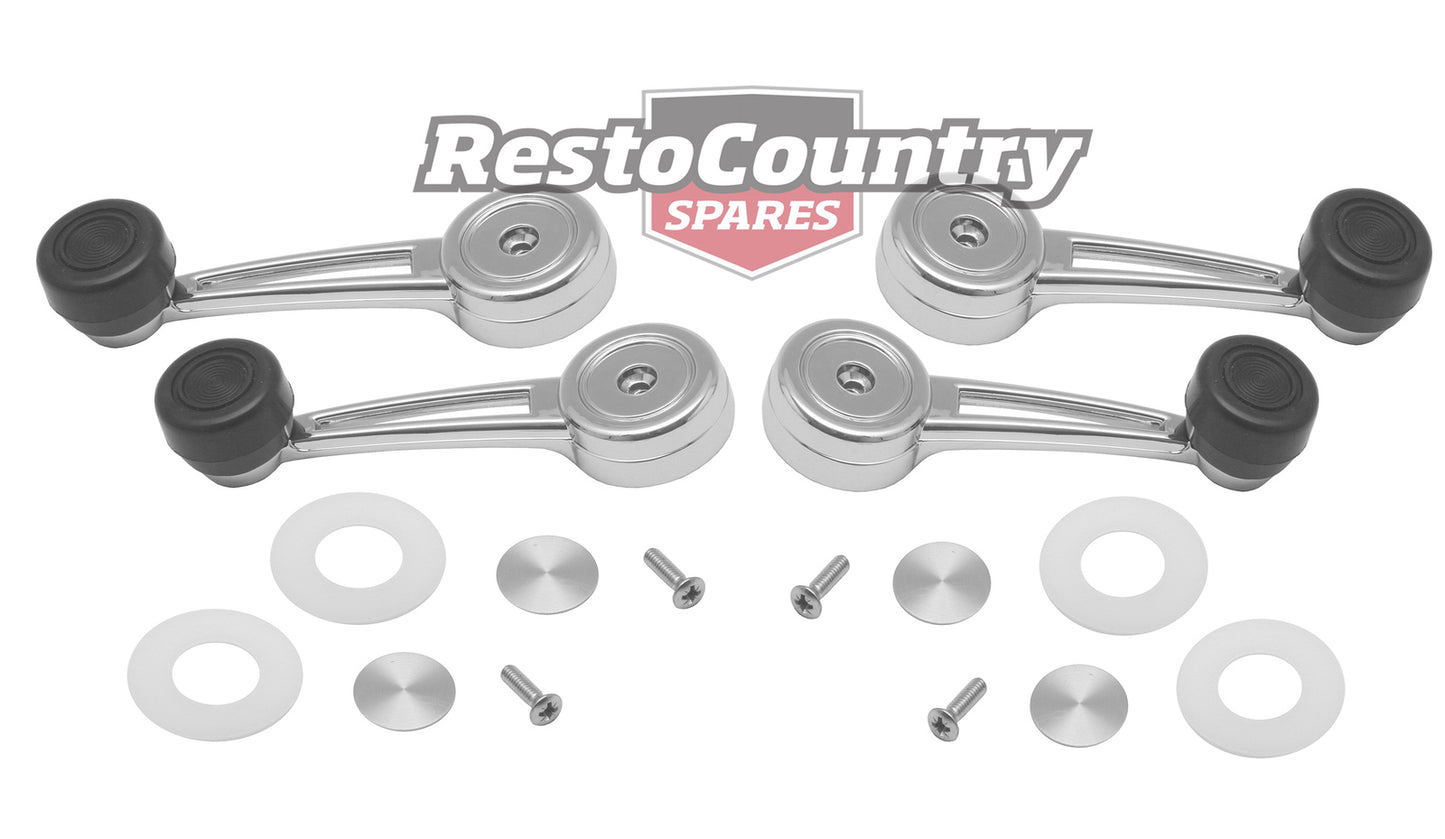 Ford Window Winder Handle +Screw +Cap SET x4 XT XW XY XA XB XC ZB ZC ZD ZF ZG ZH - kWH2000x4