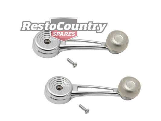 Ford Window Winder Handle Pair. CLEAR KNOB XT XW XY XA XB XC ZB ZC ZD ZF ZG ZH - kWH2004-a