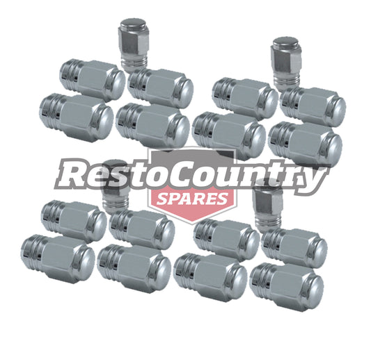 Holden GTS Wheel Nut Set x20 HX HZ LH LX A9X - 4x rims long chrome dome - kWN10035x4