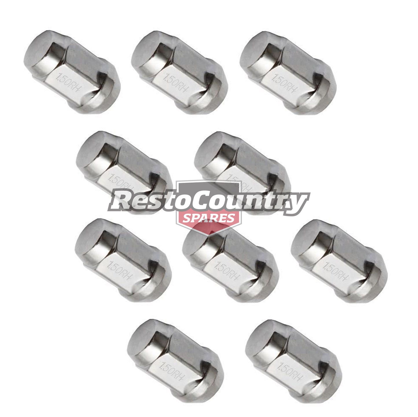Holden Commodore BULGE Wheel Nut Set x10 VB VC VH VK VL VN VP VR VS VT VX VY VZ - kWN10075x2