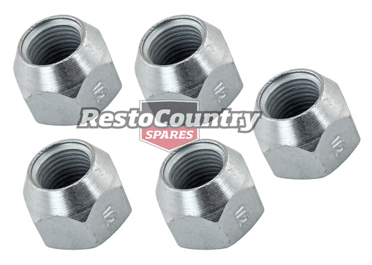 "Ford Steel Wheel Nuts x5 1/2" Zinc XK XL XM XR XT XW XY XA XB XC XG XH - kWN502-a"
