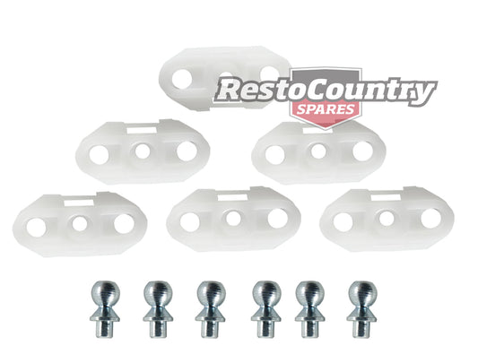 Holden Window Regulator Lifter Slider Clip Set x6 Commodore VT VX VY VZ - kWRK1007x6-a