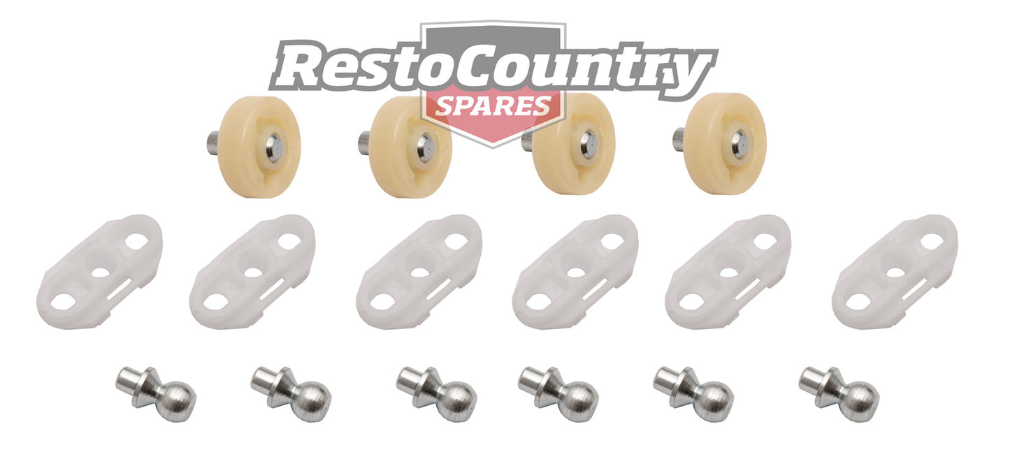 Holden Window Regulator Repair Kit x2 HQ HJ HX HZ WB Sedan Wagon Ute roller - kWRK1008-a