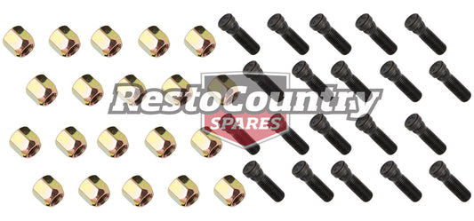 Holden Commodore Wheel Stud + Nut Kit x20 VB VC VH VK VL VN VP Front + Rear bolt - kWS1002Ax4