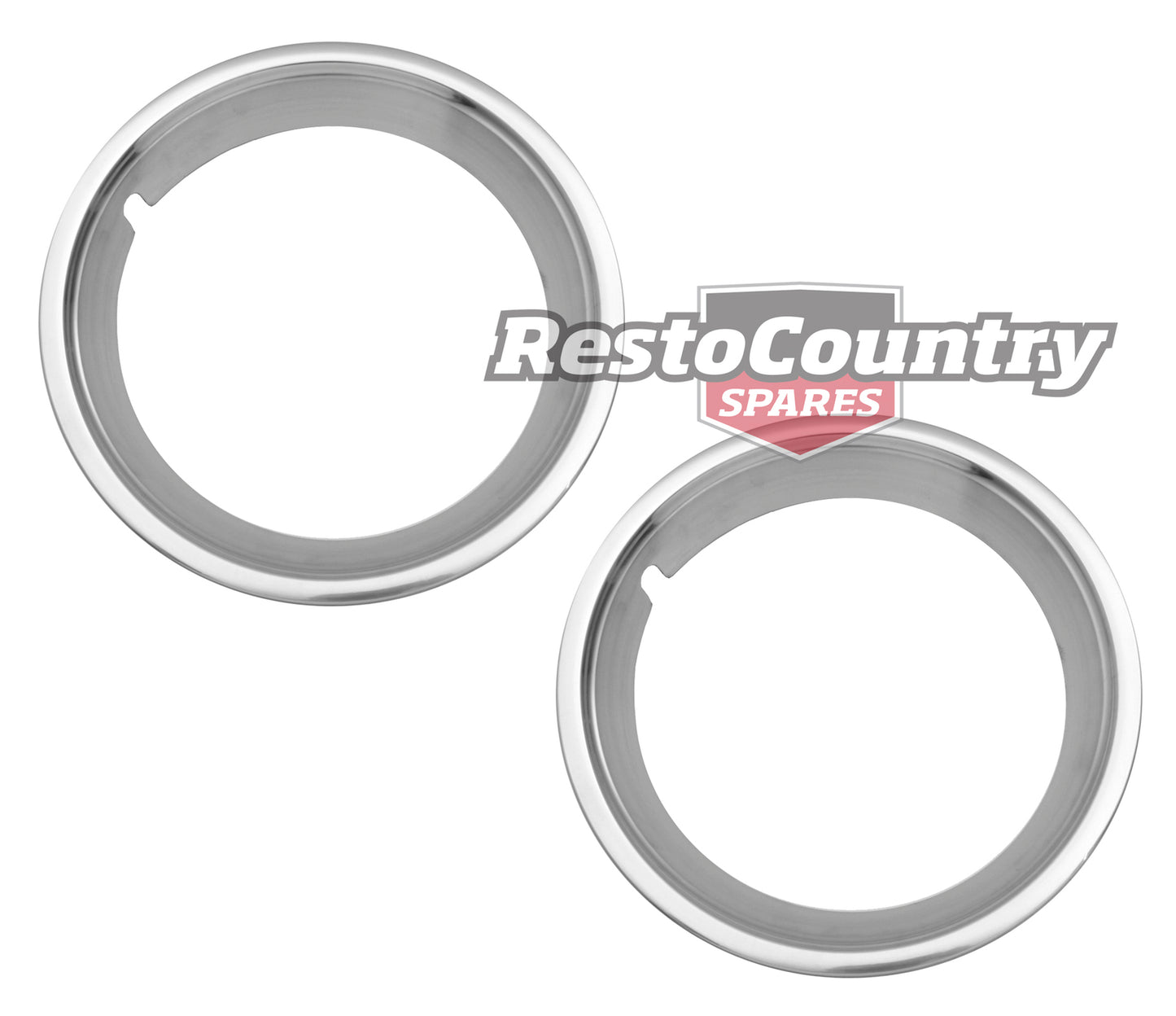 Ford Wheel Trim Ring PAIR Suit 5 Or 12 Slot Rims XR XT XW XY rim Resto Country - kWT2000-a