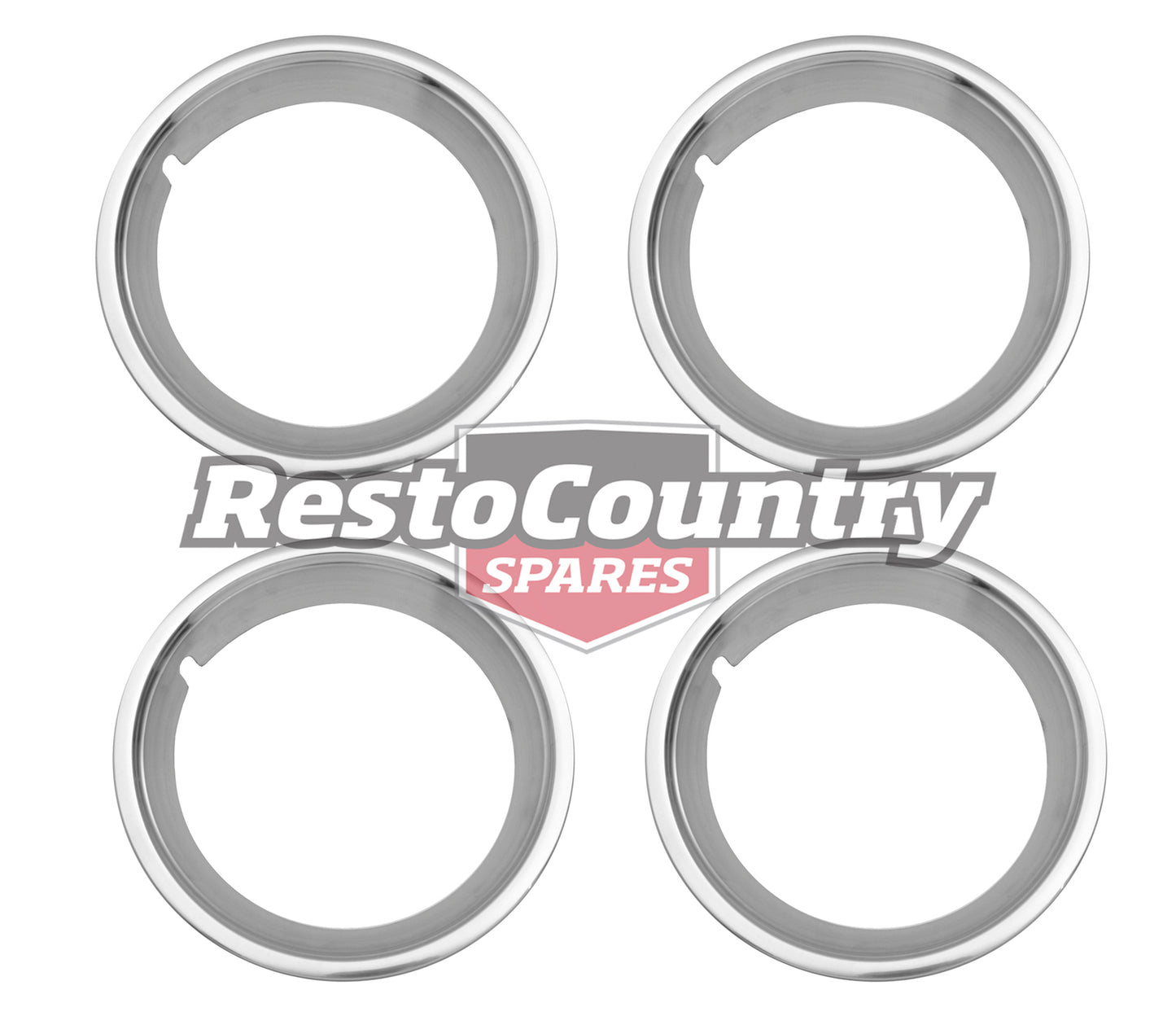 Ford Wheel Trim Ring Set x4 Suit 5 Or 12 Slot Rims XR XT XW XY rim - kWT2000-b
