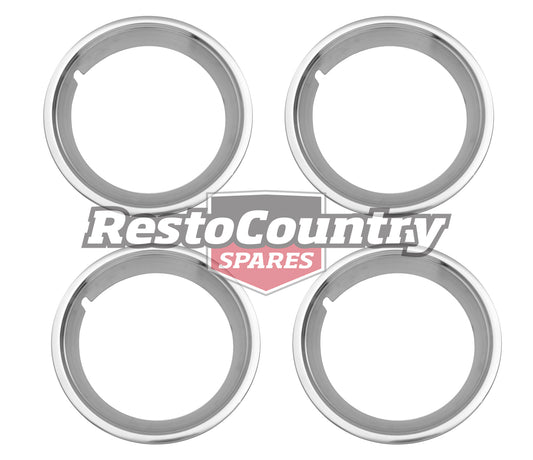 Ford Wheel Trim Ring Set x4 Suit 5 Or 12 Slot Rims XR XT XW XY rim - kWT2000-b
