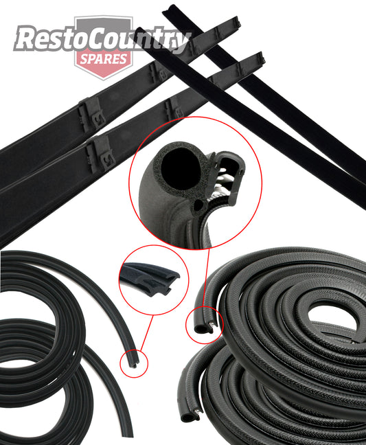 Ford REAR Door Rubber Seal + Weather Belt + Bailey Strip Kit XD XE XF ZJ ZK ZL - kXD-F_DsealR