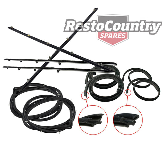 Ford FRONT Door Rubber Seal Kit Weather Belt Bailey Strip XR XT XW XY ZA ZB ZC ZD - kXR-Y_DsealF