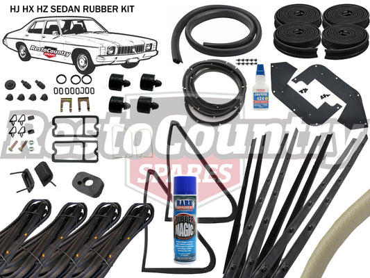 Holden Sedan Complete Body Rubber Kit HJ HX HZ CHAMOIS Pinchweld - kzHJ1-c