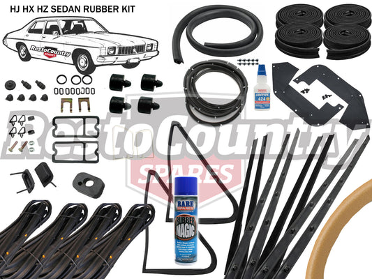 Holden Sedan Complete Body Rubber Kit HJ HX HZ BUCKSKIN Pinchweld - kzHJ1-d