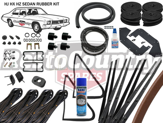 Holden Sedan Complete Body Rubber Kit HJ HX HZ MID BROWN Pinchweld - kzHJ1-e