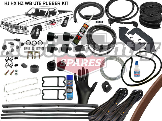 Holden UTE Complete Body Rubber Kit HJ HX HZ MID BROWN Pinchweld - kzHJ3-BROWN