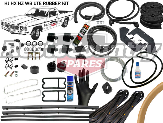 Holden UTE Complete Body Rubber Kit HJ HX HZ BUCKSKIN Pinchweld - kzHJ3-BUCKSKIN