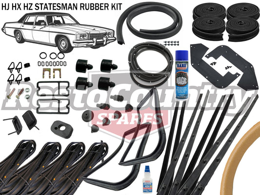 Holden STATESMAN Complete Body Rubber Kit HJ HX HZ BUCKSKIN Pinchweld - kzHJ5-BUCKSKIN