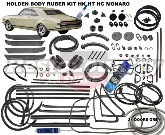 Holden Body Rubber Kit HK HT HG Monaro GREY Pinchweld coupe weather seal - kzHK1-b