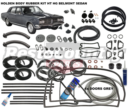 Holden Body Rubber Kit HK PREMIER Sedan GREY Pinchweld - kzHK7-b