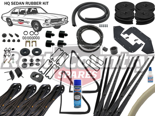 Holden HQ Sedan Complete Body Rubber Kit CHAMOIS Pinchweld - kzHQ1-c