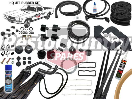 Holden UTE Complete Body Rubber Kit HQ BUCKSKIN Pinchweld - kzHQ2-BUCKSKIN
