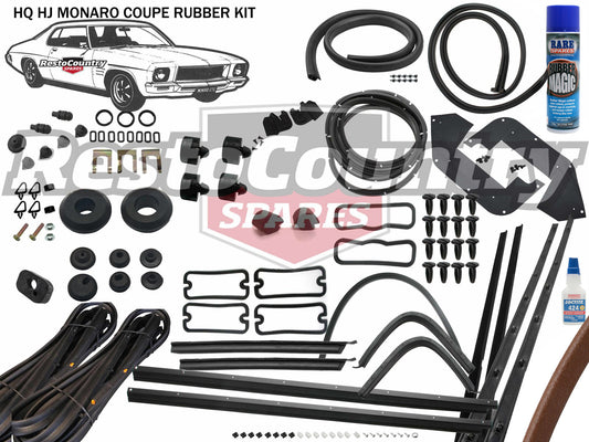 Holden Monaro Coupe Complete Body Rubber Kit HQ HJ MID BROWN Pinchweld - kzHQ4-e