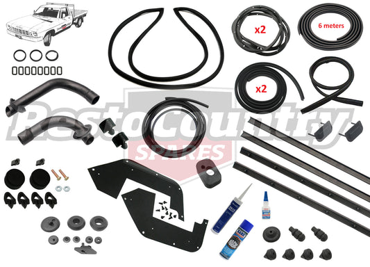 Holden 1 TONNER Complete Body Rubber Kit HQ BLACK Pinchweld - kzHQ7-BLACK