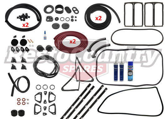 Holden UTE Complete Body Rubber Kit HR MAROON Pinchweld - kzHR4-MAROON