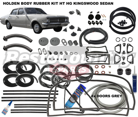 Holden Body Rubber Kit HT HG Kingswood SEDAN GREY Pinchweld - kzHT1-GREY