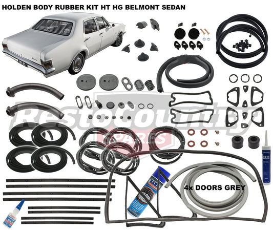 Holden Body Rubber Kit HT HG Belmont SEDAN GREY Pinchweld - kzHT4-GREY