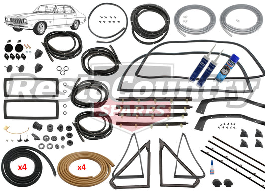 Holden Torana LC LJ SEDAN Complete Body Rubber Kit BUCKSKIN Pinchweld -kzLC2-BUCKSKIN - kzLC2-BUCKSKIN