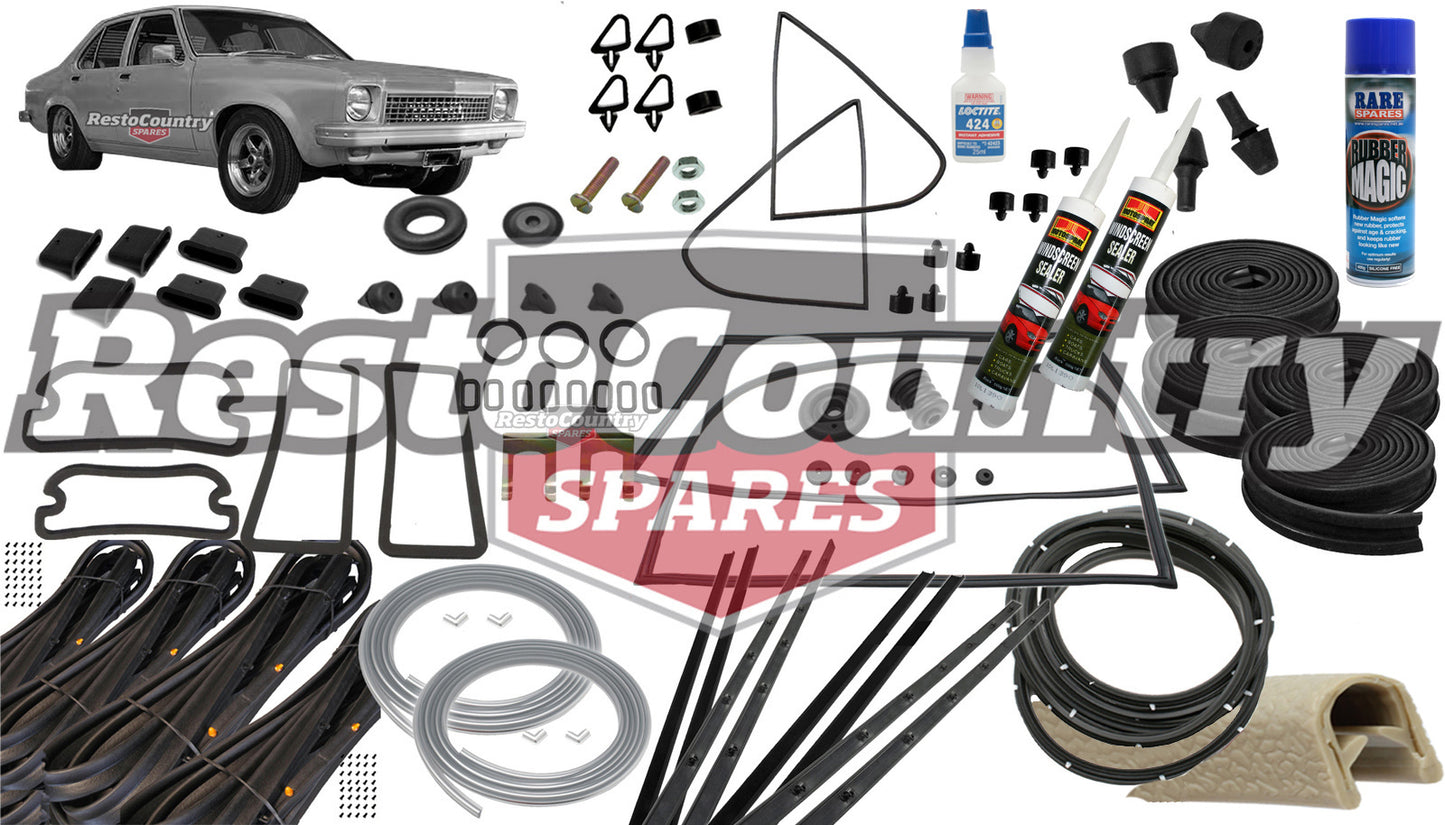 Holden Torana Complete Body Rubber Kit NON SL/R LH LX CHAMOIS Pinch door seal - kzLH1-c