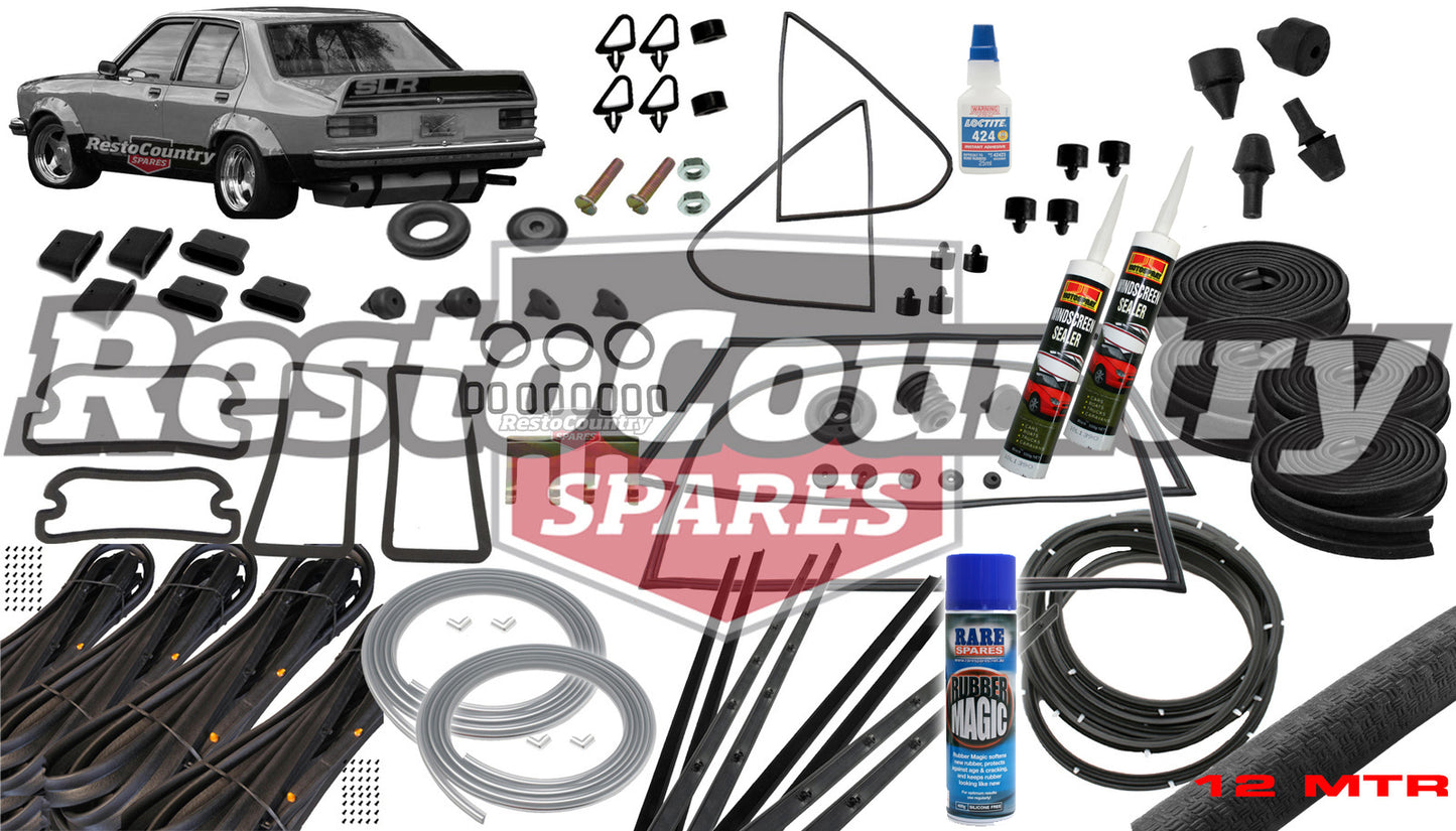 Holden Torana Body Rubber Kit SLR LH LX BLACK Pinchweld - kzLH2-BLACK