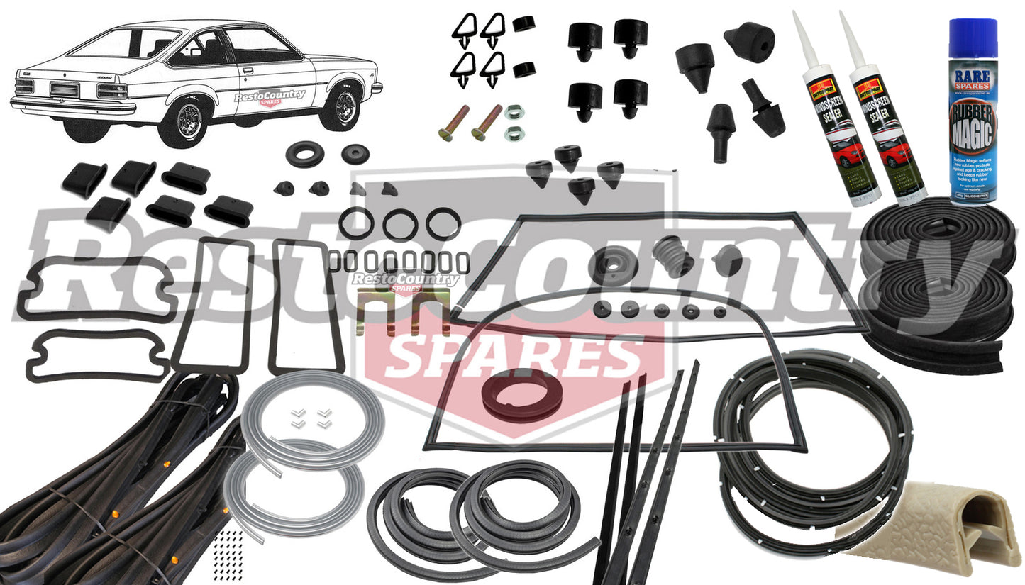 Holden Torana HATCH Complete Body Rubber Kit LX CHAMOIS Pinchweld - kzLX1-c