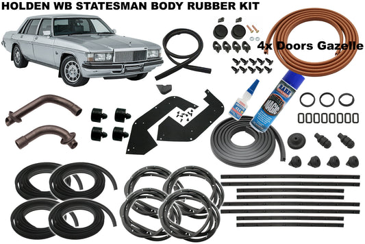 Holden Body Rubber Kit WB STATESMAN GAZELLE Pinchweld - kzWB1-b