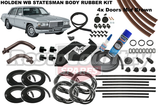 Holden Body Rubber Kit WB STATESMAN MID BROWN Pinchweld - kzWB1-e