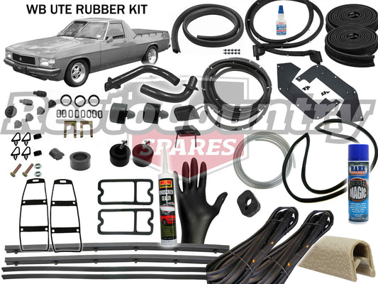Holden UTE Complete Body Rubber Kit WB CHAMOIS Pinchweld - kzWB3-c