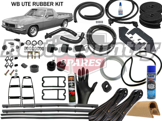 Holden UTE Complete Body Rubber Kit WB BUCKSKIN Pinchweld - kzWB3-d